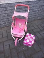 Poppenwagen +koffertje met inhoud, Ophalen, Gebruikt