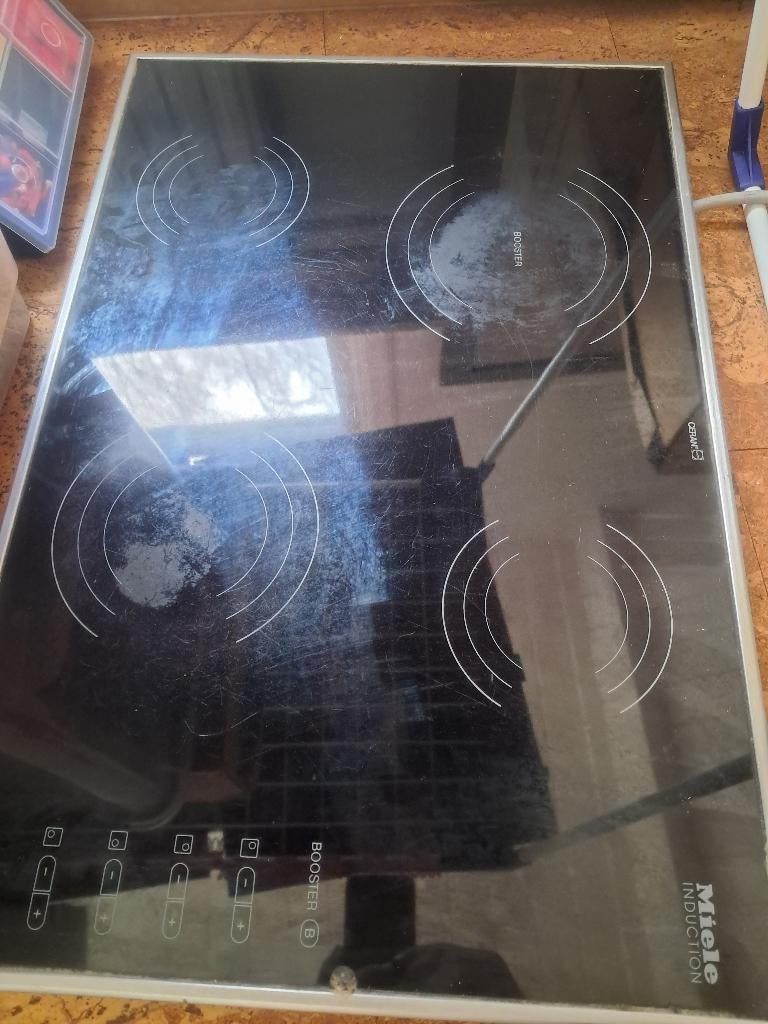 Miele inductieplaat, Witgoed en Apparatuur, Kookplaten, Ophalen, Gebruikt, 4 kookzones, Inbouw