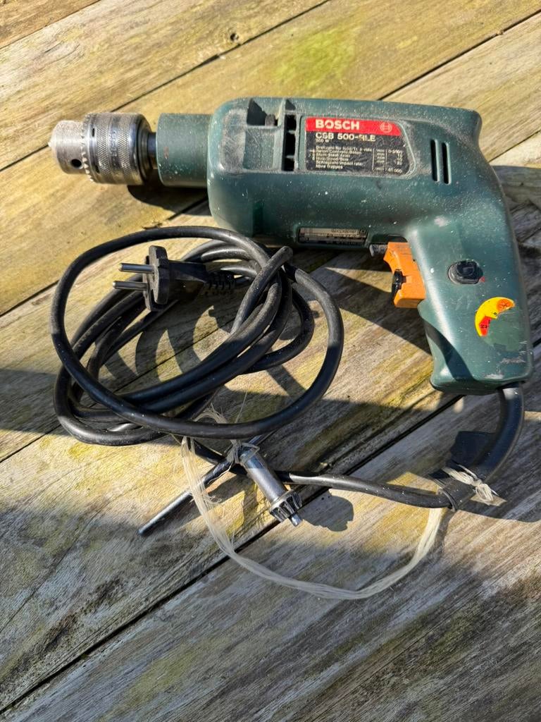 Bosch boormachine csb 500 rle, Gebruikt, Variabele snelheid, 400 tot 600 watt, Ophalen