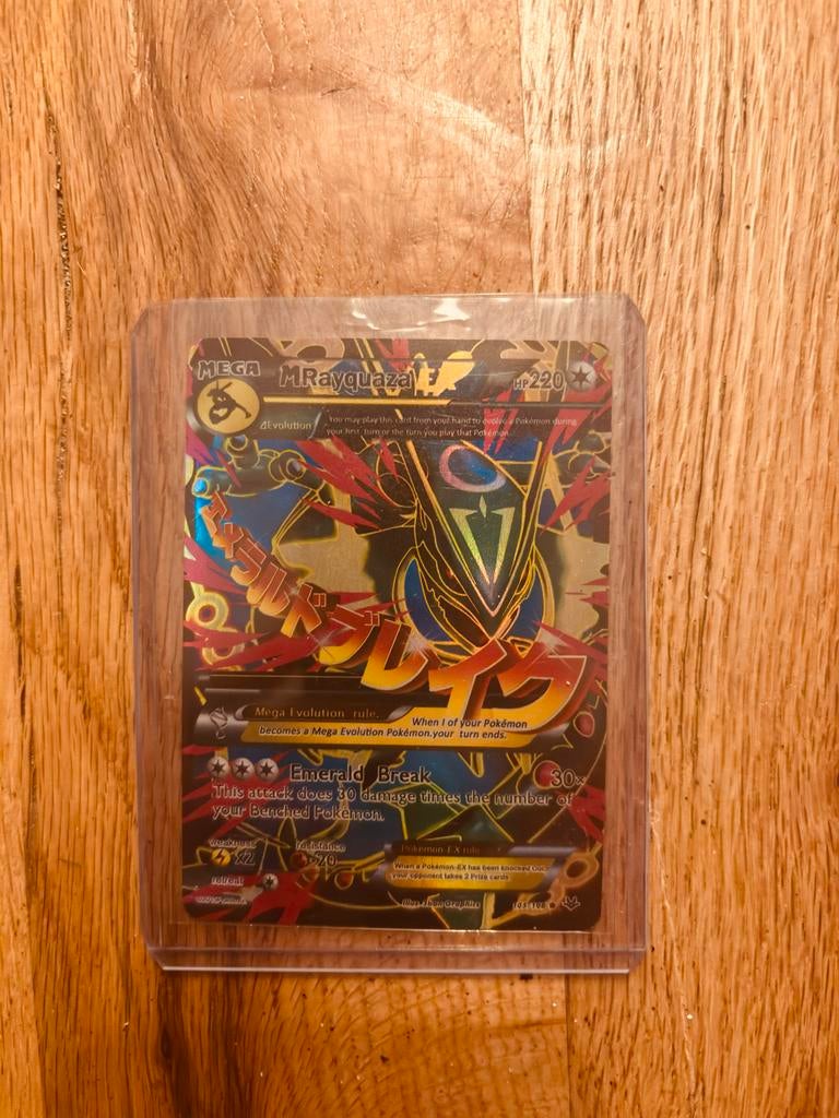 Zeldzame Pokemon EX Kaart - Mega Rayquaza, Ophalen, Zo goed als nieuw, Losse kaart, Foil