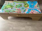 Houten speeltafel met wegen en landschap voor treinen, Ophalen, Zo goed als nieuw