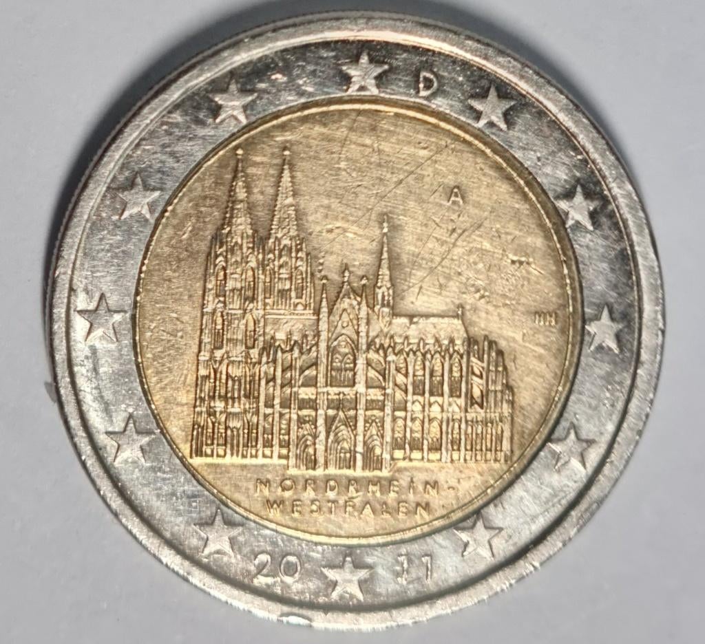 Euro 2 munt Duitsland Kolner Dom, Postzegels en Munten, Munten | Europa | Euromunten, Ophalen, Duitsland, Losse munt, 2 euro