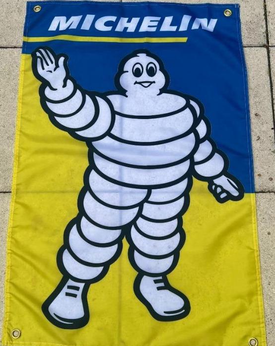 Bibendum Michelin vlaggen, vlag 60 x 90 en 90 x 150cm banner, Ophalen of Verzenden