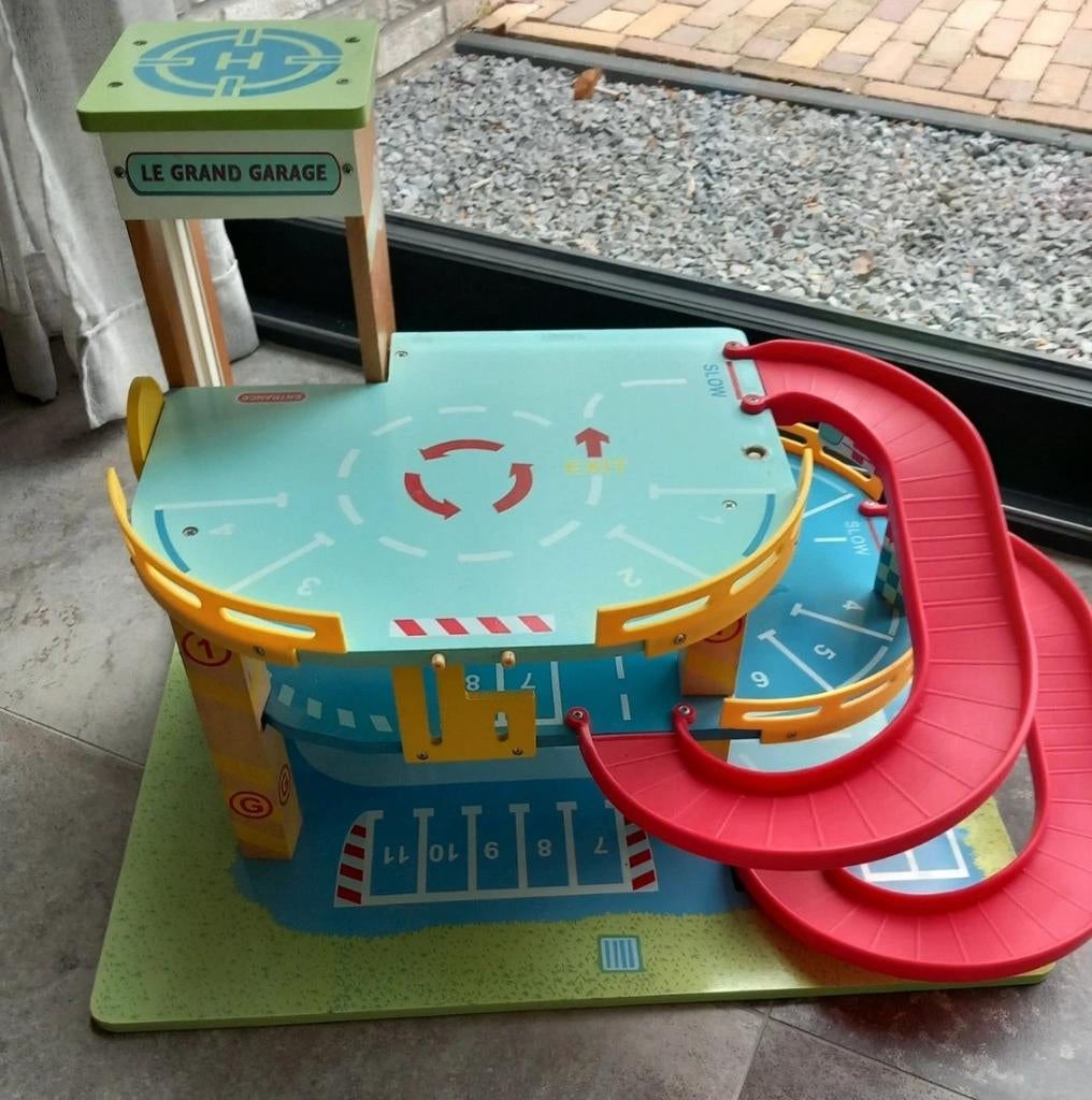 €5! Le Grand Garage - Houten Parkeergarage Speelgoed, Ophalen, Gebruikt