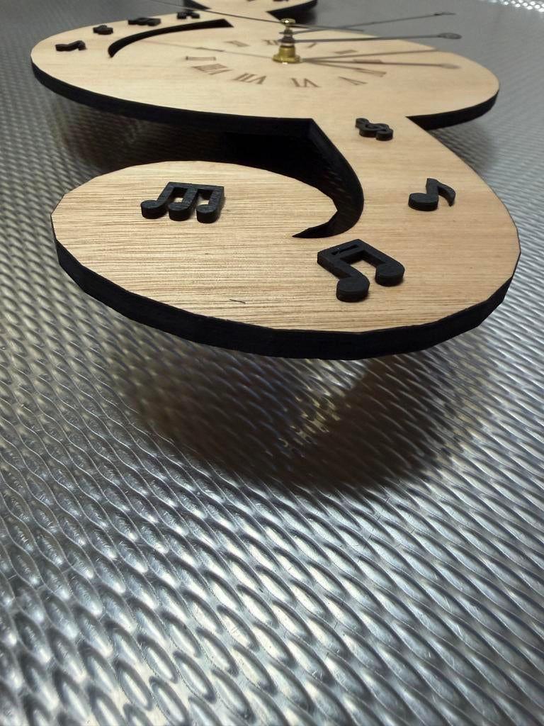 Wandklok Muziek G-sleutel, Ophalen of Verzenden, Nieuw, Analoog, Wandklok