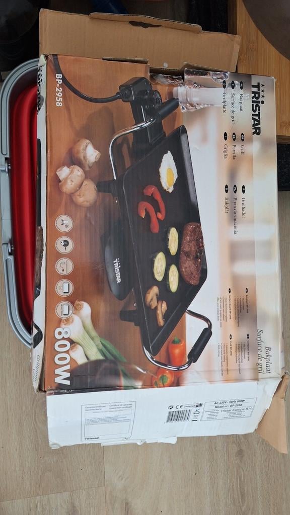 Tristar bakplaat BP-2958, 800W, Ophalen of Verzenden