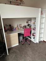 Ikea Hoogslaper met Bureau, Ladekast en Vakkenkast, Ophalen, Gebruikt, Eenpersoons, 200 cm