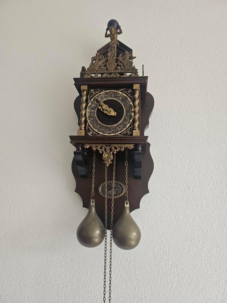 Antieke wandklok met gewichten, Antiek en Kunst, Antiek | Klokken, Ophalen