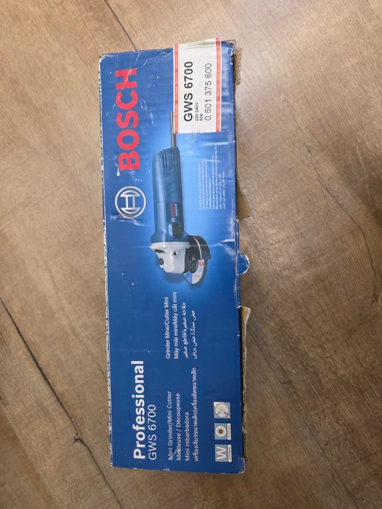 Bosch gws 6700 slijptol, Ophalen of Verzenden, Nieuw, Minder dan 700 watt, Haakse handslijpmachine