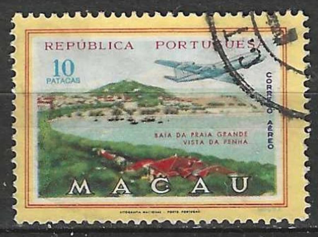 Macau 1960 - Yvert 21PA - Landschappen van Macau (ST), Verzenden, Gestempeld, Zuid-Amerika
