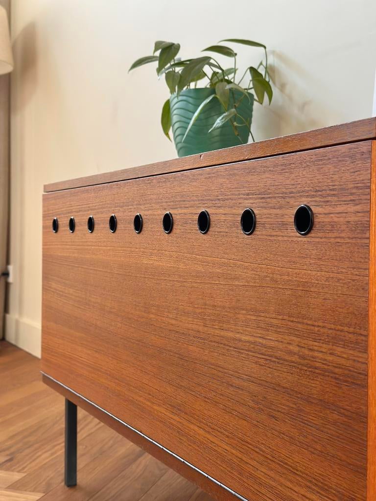 Vintage dressoir lowboard lp Rego jaren 50/60/70 wandmeubel, Ophalen, Gebruikt, Vintage, 50 tot 100 cm