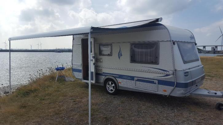 Fendt 450 QB Topas-Mover/Luifel+Safaritent/Maxxfan/Fietsrek, Caravans en Kamperen, Caravans, Particulier, tot en met 4, 1000 - 1250 kg