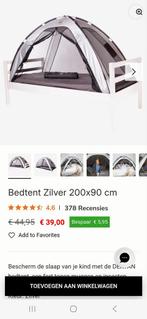 Deryan muggentent eenpersoonsbed blauw, Ophalen, Zo goed als nieuw, Tot en met 2