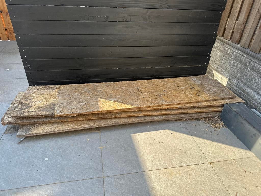 Gratis OSB3 platen - gebruikt, Doe-het-zelf en Verbouw, Platen en Panelen, Ophalen, Gebruikt, Hout, Minder dan 20 mm
