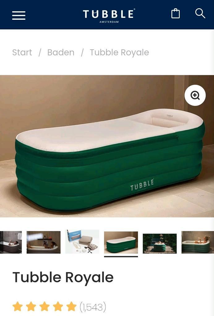 Opblaasbaar bad Tubble Royale met dompelpomp, Huis en Inrichting, Badkamer | Badtextiel en Accessoires, Zo goed als nieuw, Blauw