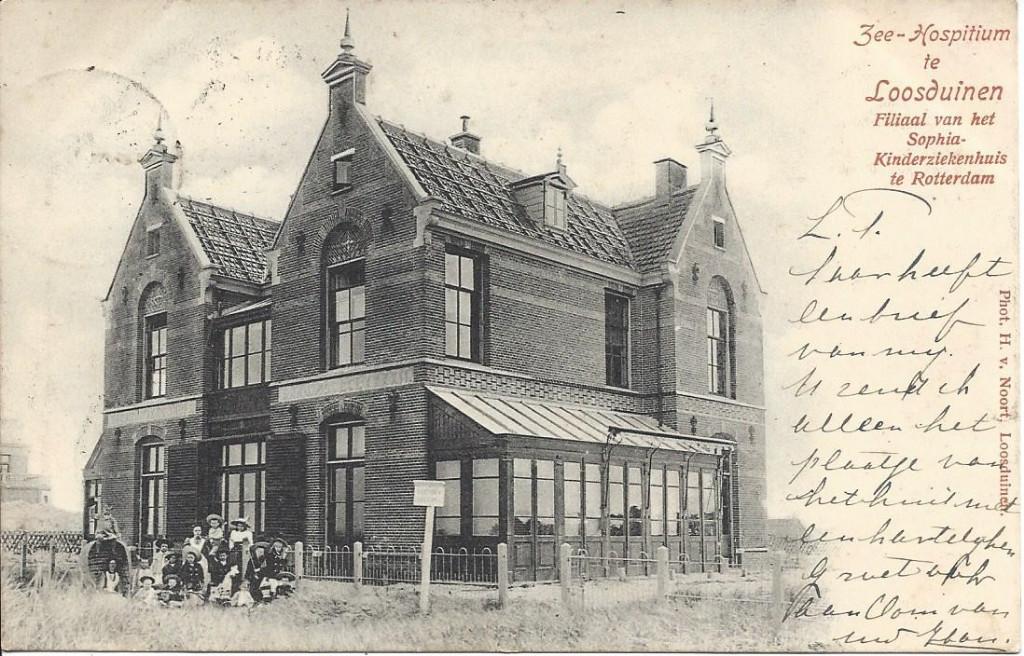 Loosduinen (Z.H.) Zee-Hospitium, Volk, gelopen 1901, Ophalen of Verzenden, Voor 1920, Gelopen, Zuid-Holland