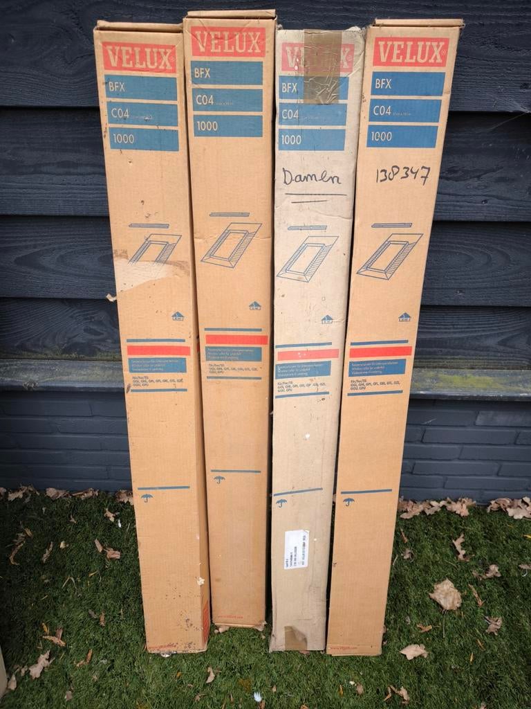 4 x Nieuwe Velux BFX C04 1000  (4 stuks), Ophalen of Verzenden, Nieuw, Minder dan 80 cm, Dakraam