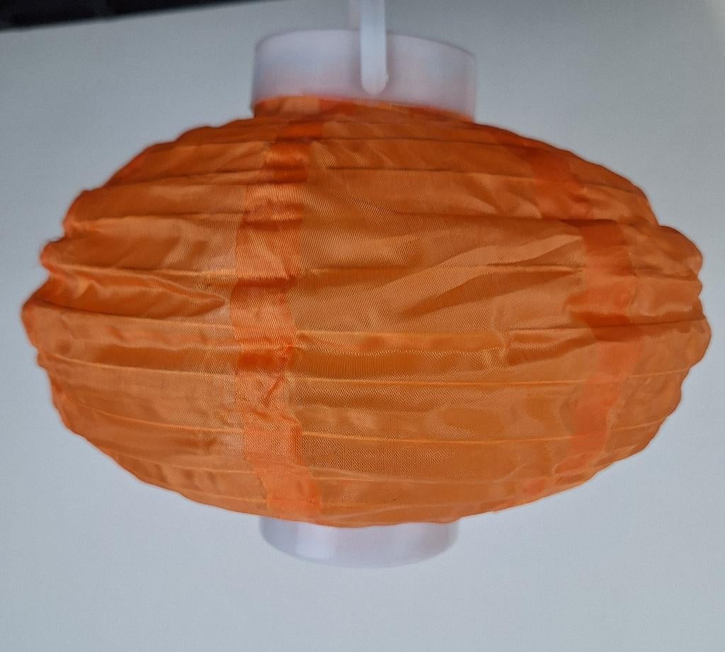 Oranje lampionnen 2x met lampje op batterijen, Ophalen of Verzenden, Nieuw, Versiering, Oranje of Koningsdag