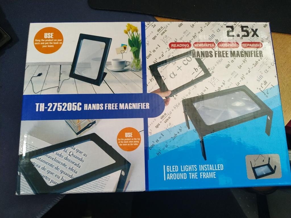 6 LED opvouwbare rechthoekige draagbare vergrootglas, Hobby en Vrije tijd, Vergrootglazen, Loepen en Loeplampen, Ophalen of Verzenden