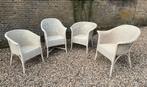4 verschillende Lloyd Lloom stoeltjes, voor buiten, Huis en Inrichting, Stoelen, Ophalen, Gebruikt, Wit, Vier