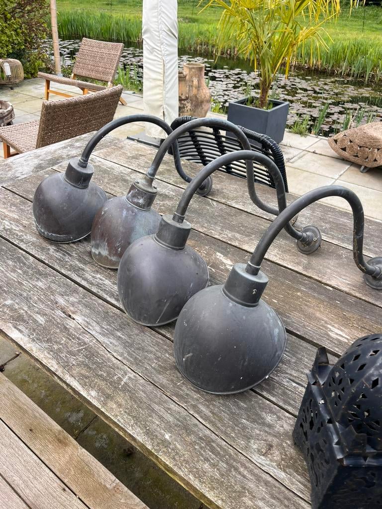 Koperen kroeg/pub lampen vintage., Ophalen of Verzenden, 50 tot 250 watt, IJzer, Netvoeding