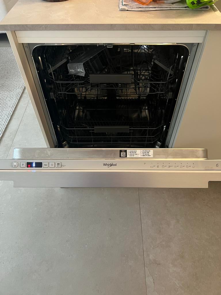 Whirlpool WRIC 3C26 inbouw vaatwasser - defect, voor reparat, Ophalen, Niet werkend, Inbouw, 60 cm of meer