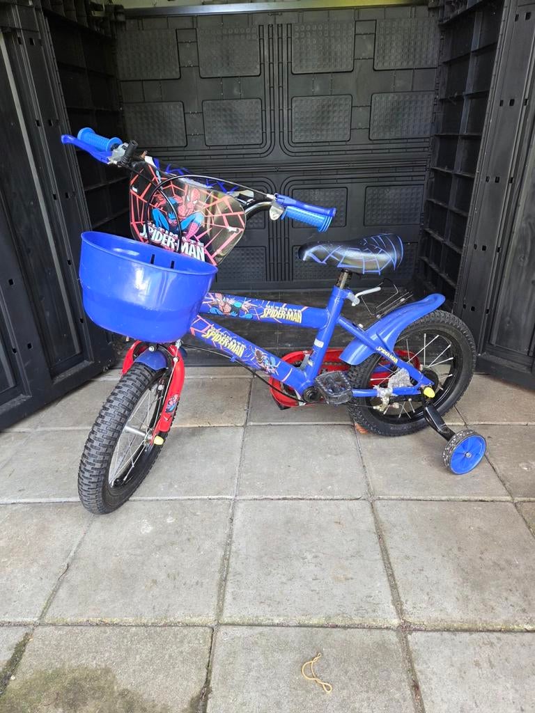 Kinderfiets, 14 inch BMX-fiets, aanbevolen kinderlengte 95-116 cm, inclusief zijwieltjes, leeftijd 4-8 jaar, peuterfiets voor jongens en meisjes om te leren fietsen, blauw | NL