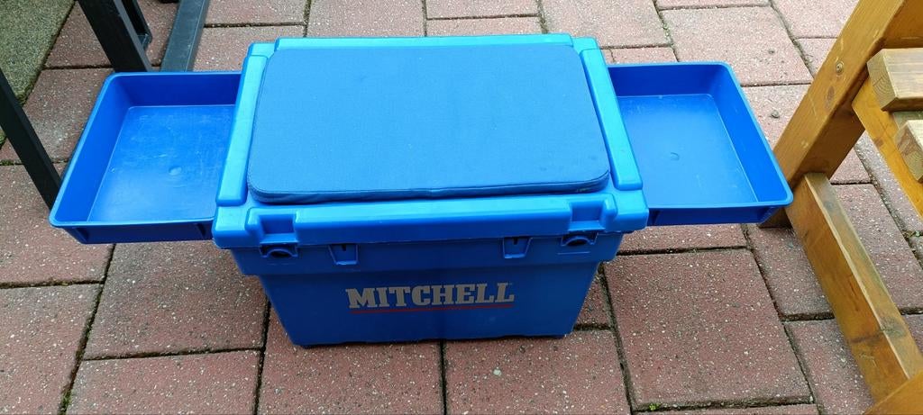 Mitchell viskist met zijtrays en kussen, Ophalen, Gebruikt, Koffer of Tas
