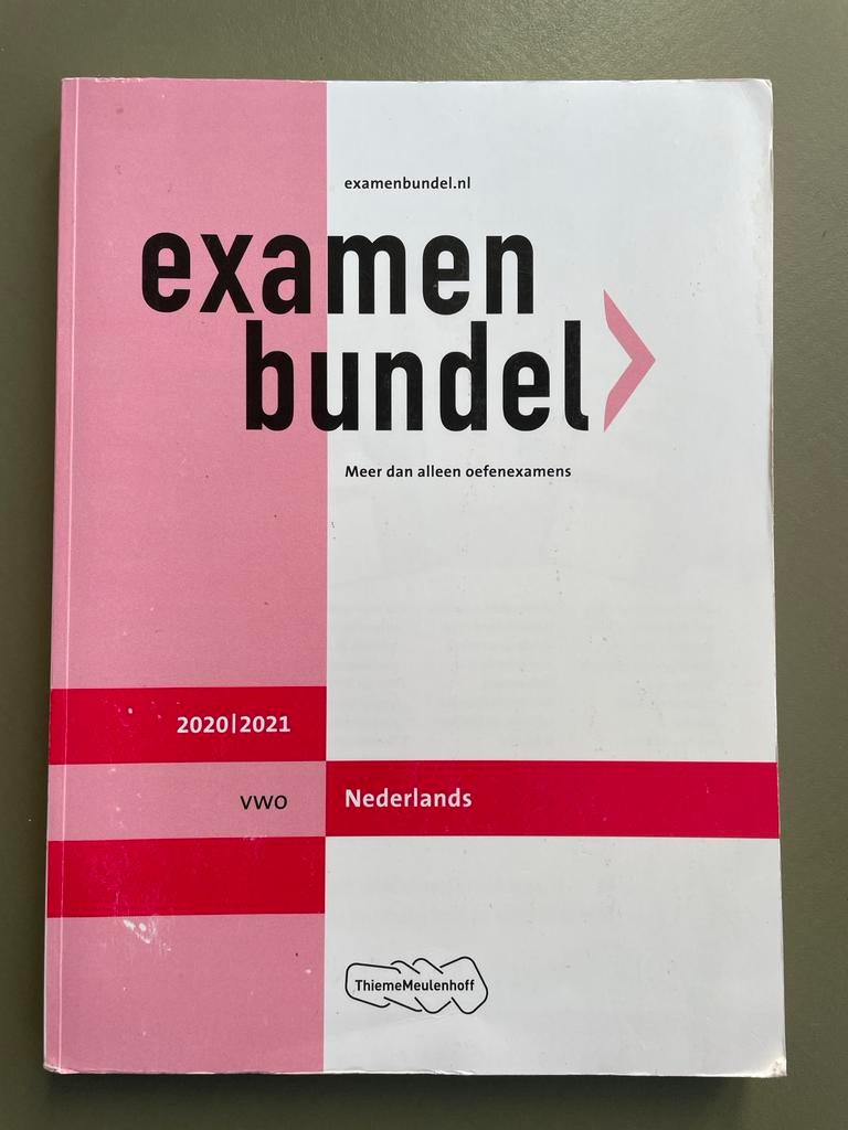 Examenbundel Nederlands VWO 2020/2021, Ophalen of Verzenden, Alpha, Zo goed als nieuw, Overige niveaus