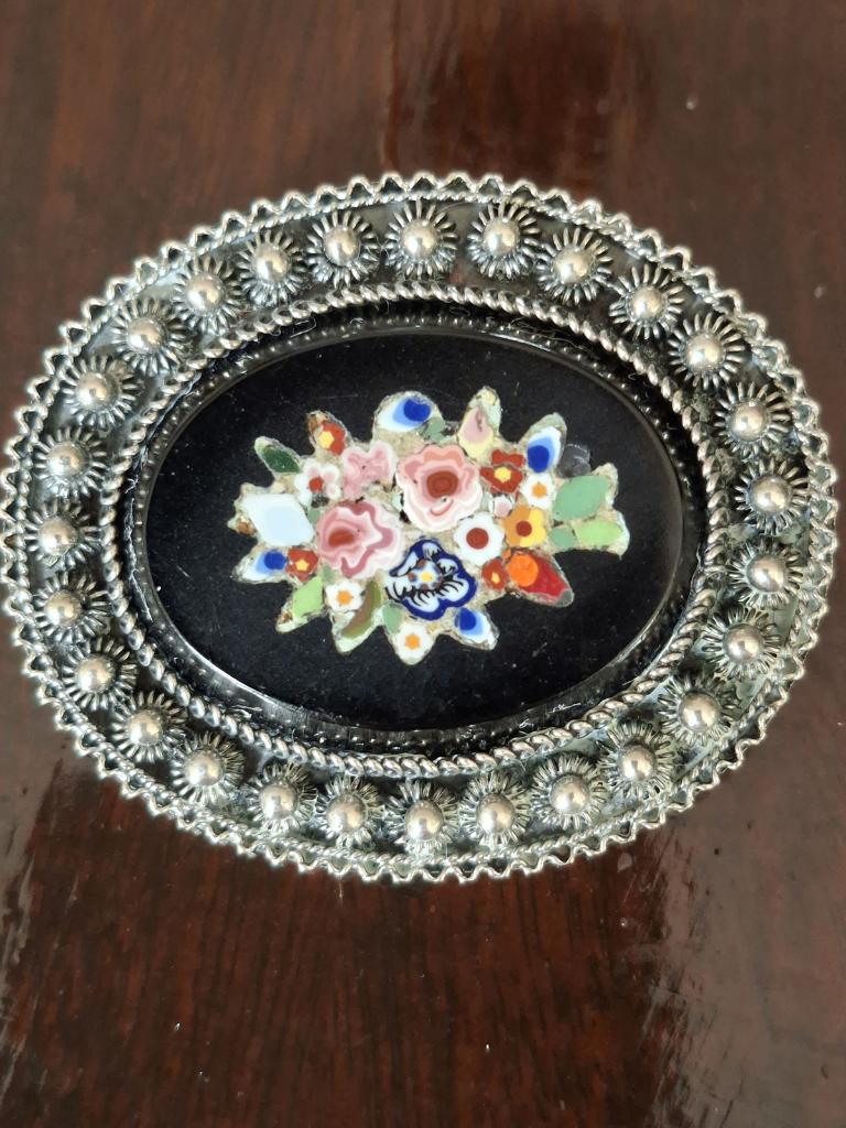 antieke sieraden, Ophalen of Verzenden, Zilver, Broche