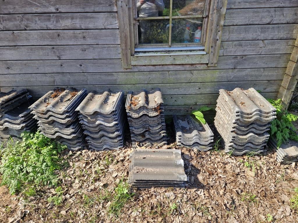 Oude Teewen Betondakpannen - Tegelen Holland, Doe-het-zelf en Verbouw, Dakpannen en Dakbedekking, Gebruikt, Steen of Klei, Ophalen of Verzenden