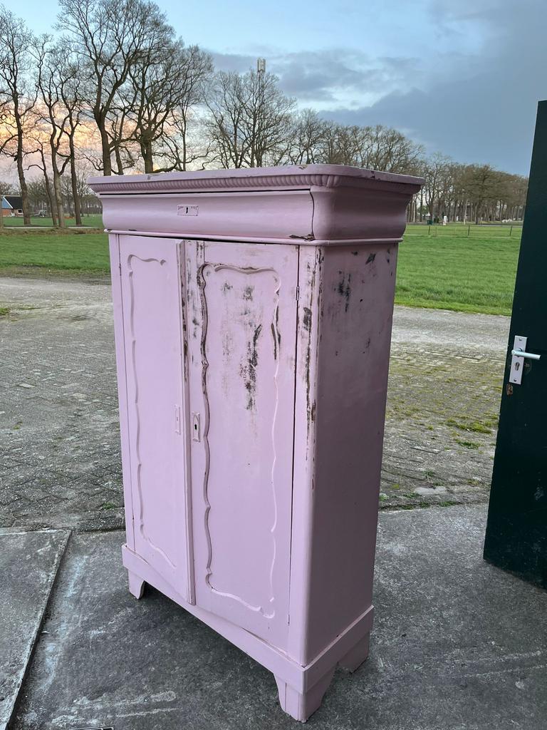 meidenkast, Ophalen, Gebruikt, 100 tot 150 cm, Brocante kast