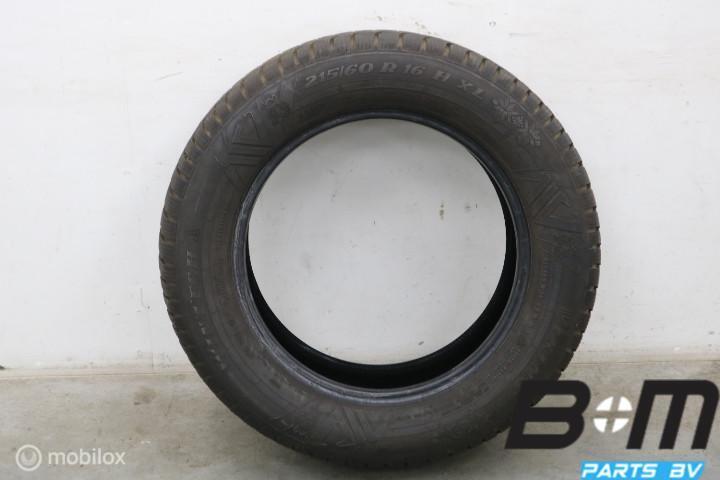 1 x 2156016 99H Viking Wintech met 7mm 215 60 16, Auto-onderdelen, Banden en Velgen, Band(en), Gebruikt