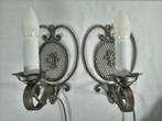 Vintage Franse wandlampen met Fleur de Lis - Set van 2, Antiek en Kunst, Ophalen of Verzenden