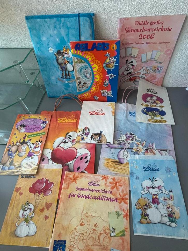 Grote Diddl verzameling: mappen, tassen, boekjes, etc., Verzamelen, Diddl, Gebruikt, Overige typen, Verschillende figuren, Ophalen of Verzenden