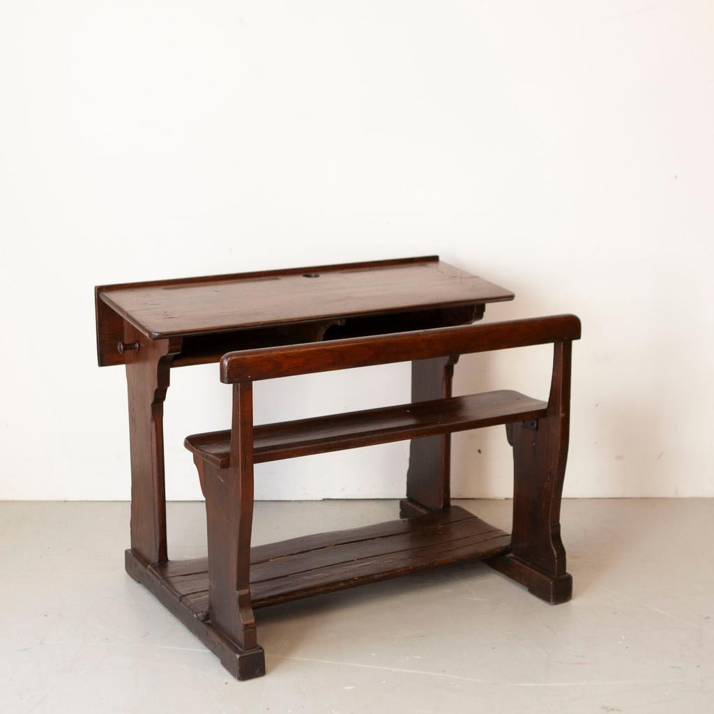 Vintage schoolbankje, Ophalen, Gebruikt, Tafel(s)