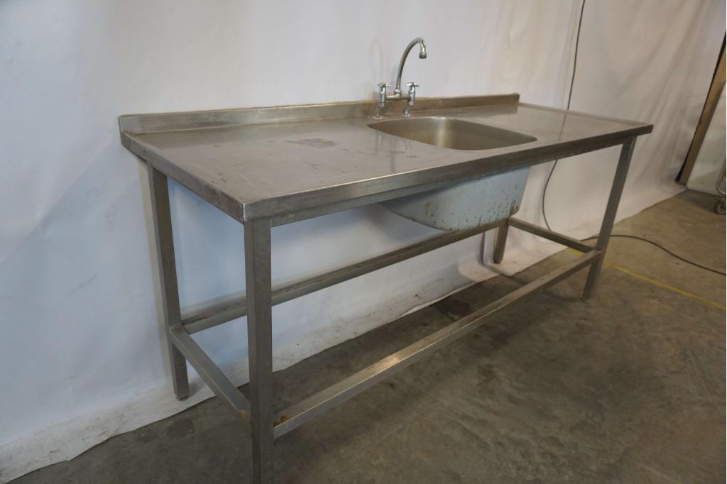 RVS horeca spoeltafel werktafel afvoertafel aanvoertafel, Zakelijke goederen, Horeca | Keukenapparatuur, Gebruikt, RVS Meubilair