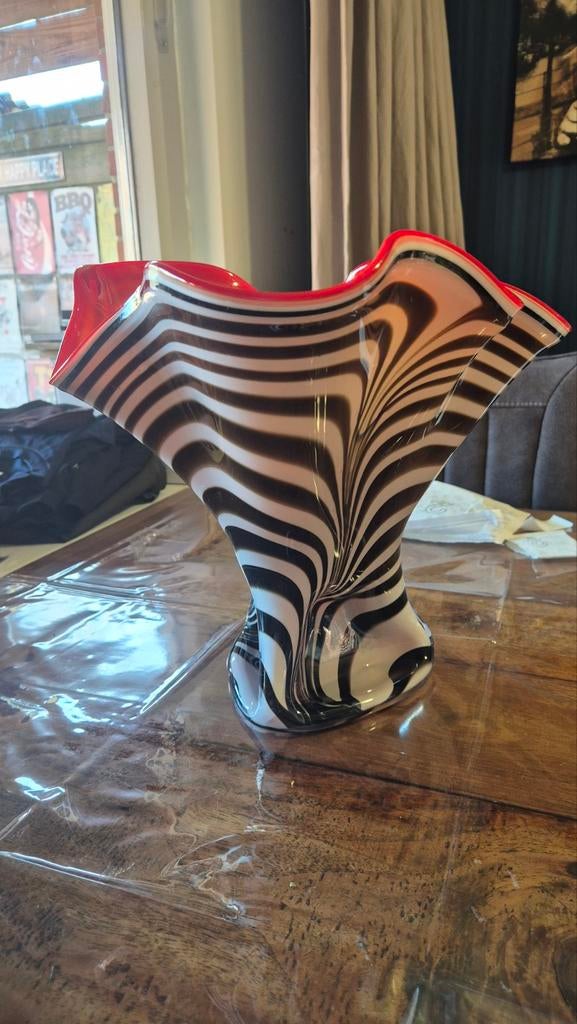 Jozefina Krosno stijl - Zebra Fazzoletto vaas., Ophalen of Verzenden