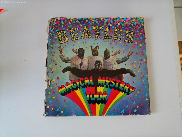 The Beatles - Magical Mystery Tour dubbel single, Cd's en Dvd's, Vinyl Singles, Gebruikt, Single, Pop, 7 inch, Ophalen of Verzenden