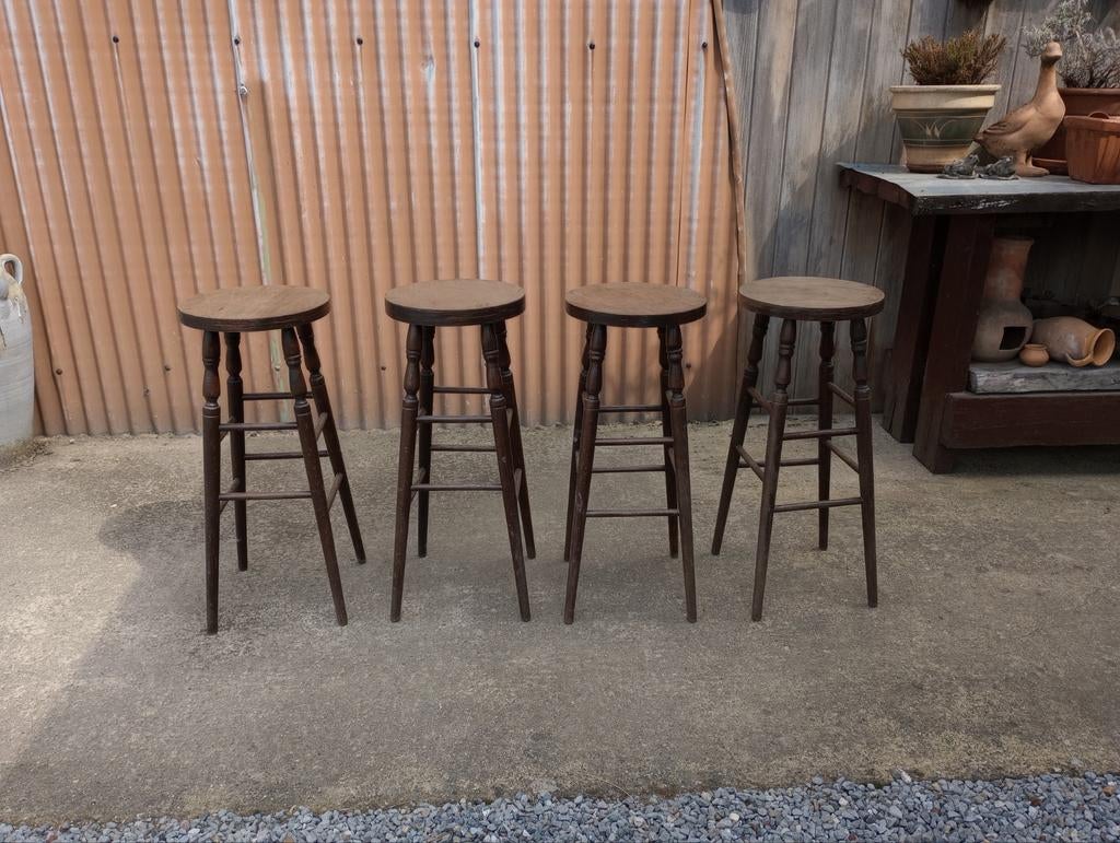 Cafe barkrukken, Ophalen, Gebruikt, 60 tot 90 cm, 4 krukken