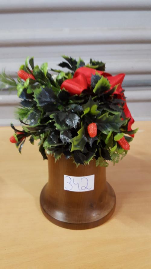 342 ] kerstbel met hulst, Diversen, Kerst, Ophalen of Verzenden, 'T Olde Gre-j, Info@toldegrej.nl, Endepoelstraat 20f Didam