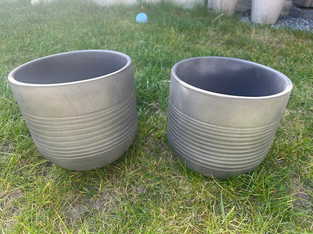 Set bloempotten - Mica Decorations, Ophalen, Rond, Zo goed als nieuw, Aardewerk