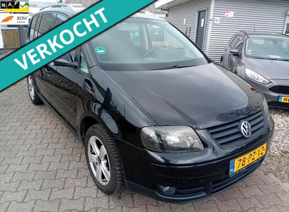 Volkswagen Touran 2.0 110KW 2005 7 PERSOONS! APK 02-2027!, Voorwielaandrijving, 1525 kg, Zwart, 4 cilinders