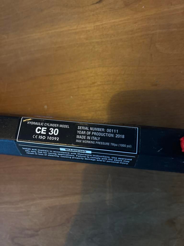 Mavimare CE 30 Hydraulische Cilinder - Nieuwstaat, Ophalen of Verzenden, Zo goed als nieuw, Motor en Techniek, Zeilboot of Motorboot