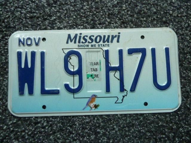 Kentekenplaat licenseplate Missouri 1 USA, Verzamelen, Automerken, Motoren en Formule 1, Verzenden, Gebruikt, Auto's