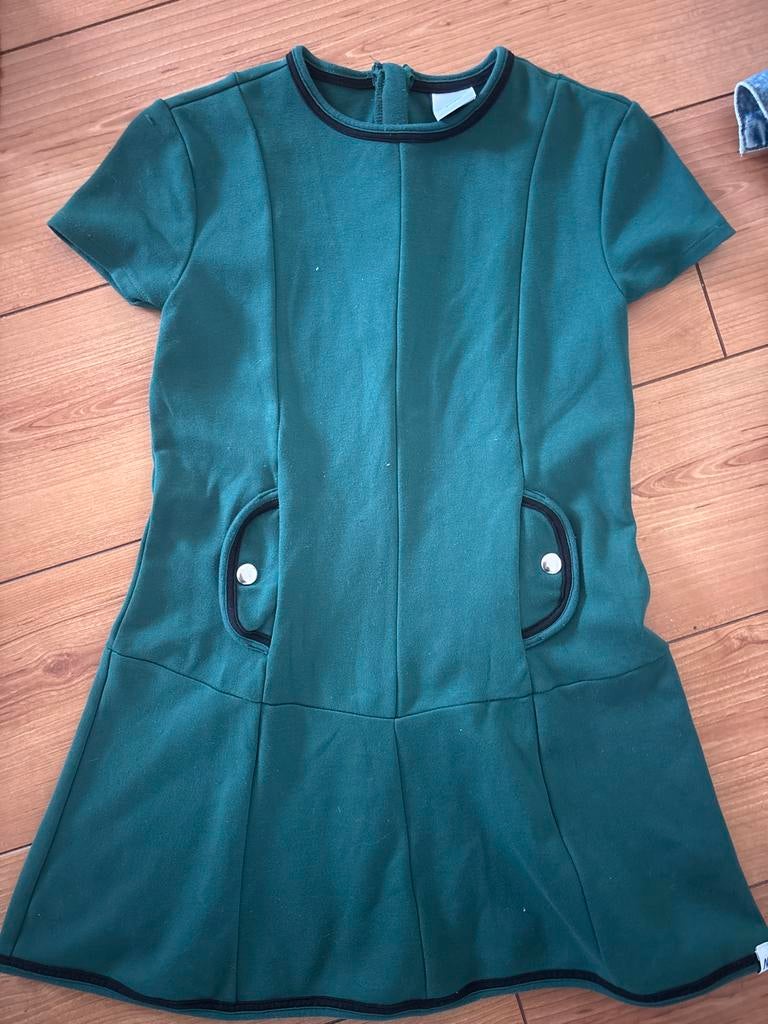 Nik&Nik groene jurk maat 12/152, Kinderen en Baby's, Ophalen of Verzenden, Zo goed als nieuw, Meisje, Jurk of Rok