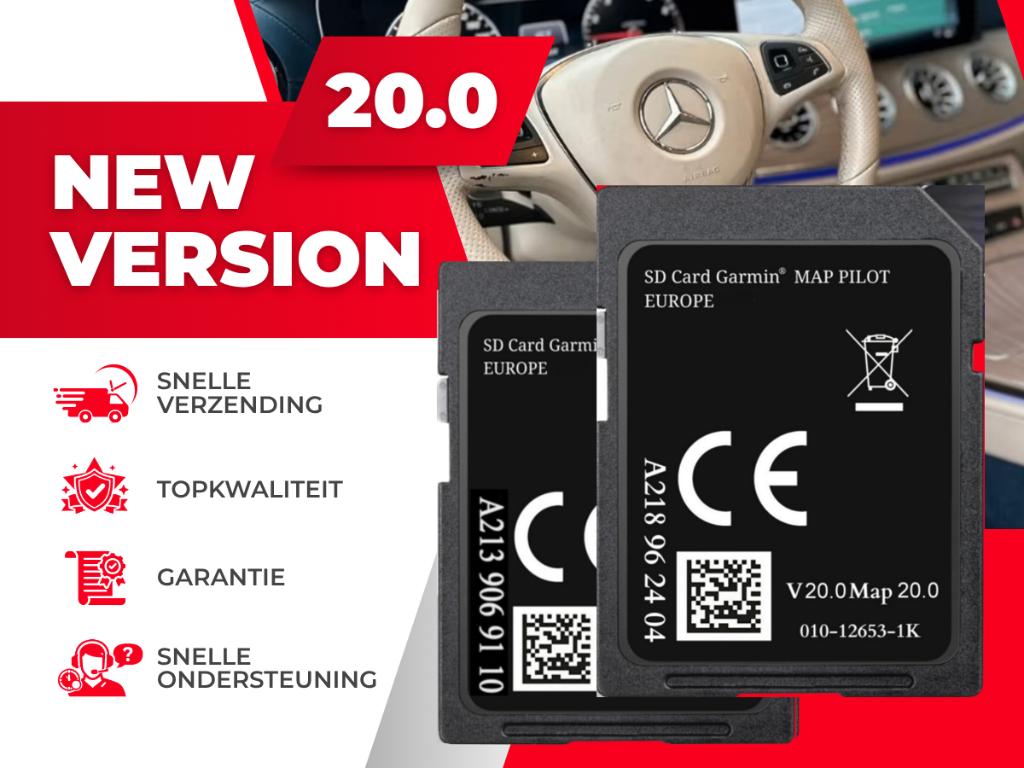 Mercedes A218, A213 SD Kaart V20 ✅ 2025 Garmin Map, Verzenden, Nieuw, Heel Europa, Landkaarten