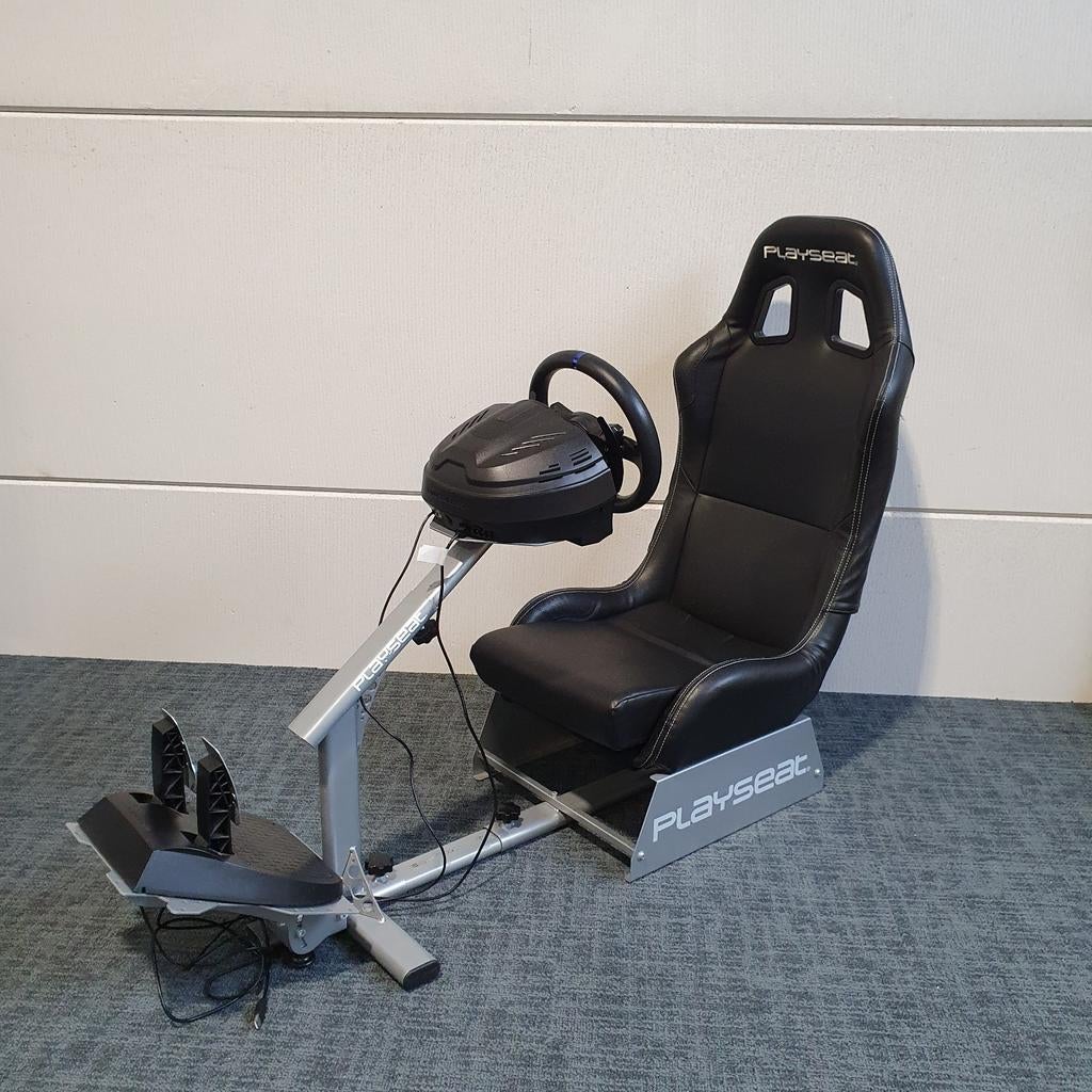 Playseat zwart leer + Thrustmaster T300 RS, Info@xxlracing.nl, Refurbished, Ophalen of Verzenden, N.v.t