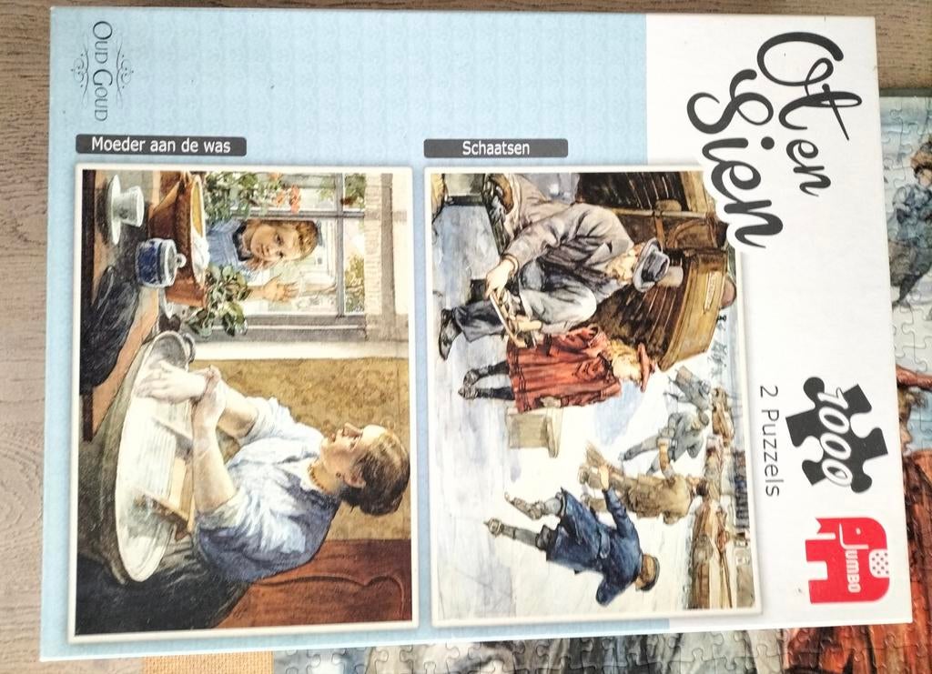 2 Puzzels in 1 doos Ot en Sien (JUMBO), Hobby en Vrije tijd, Denksport en Puzzels, Ophalen of Verzenden, 500 t/m 1500 stukjes