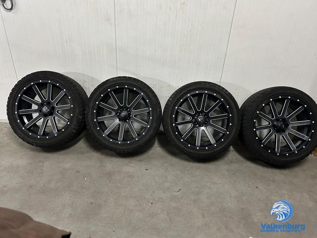 6-7mm! Dodge RAM 1500 22 inch zwarte velgen 6x139.7 AllSeaso, Gebruikt, -, 285 mm, -